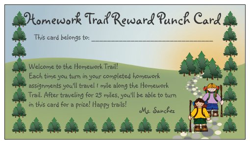 Homework rewards consequences